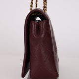 Chanel 2017 Dark Bordeaux Sheepskin Medium Mademoiselle Flap