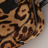 Fendi Cheetah Ponyhair Zip Twin Small Tote