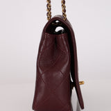Chanel 2017 Dark Bordeaux Sheepskin Medium Mademoiselle Flap