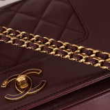 Chanel 2017 Dark Bordeaux Sheepskin Medium Mademoiselle Flap