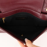 Chanel 2017 Dark Bordeaux Sheepskin Medium Mademoiselle Flap