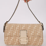 Fendi Wool Zucca Selleria Baguette