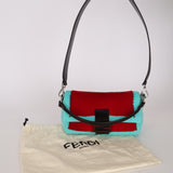 Rare Fendi 25th Anniversary Paget Sheepskin Multicolor Lizard Baguette