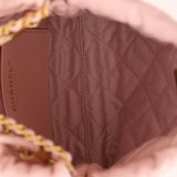 Chanel 2022 Pale Pink Calfskin Mini Hobo