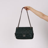 Chanel 2014 Forest Green Aged Calfskin Medium New Portobello Flap