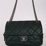 Chanel 2014 Forest Green Aged Calfskin Medium New Portobello Flap