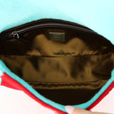 Rare Fendi 25th Anniversary Paget Sheepskin Multicolor Lizard Baguette