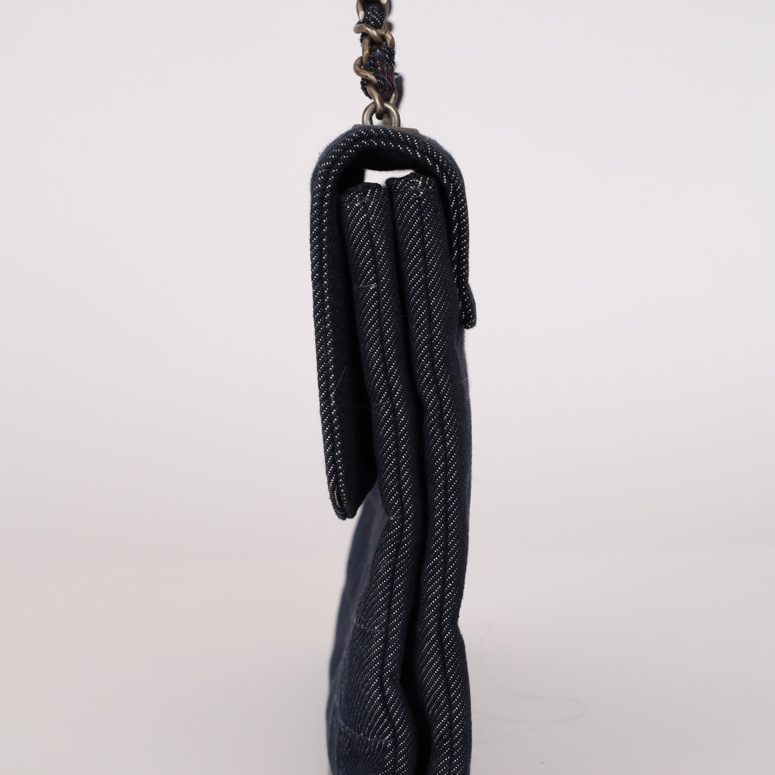 Chanel 2001 Denim Chocolate Bar Reissue Shoulder Bag