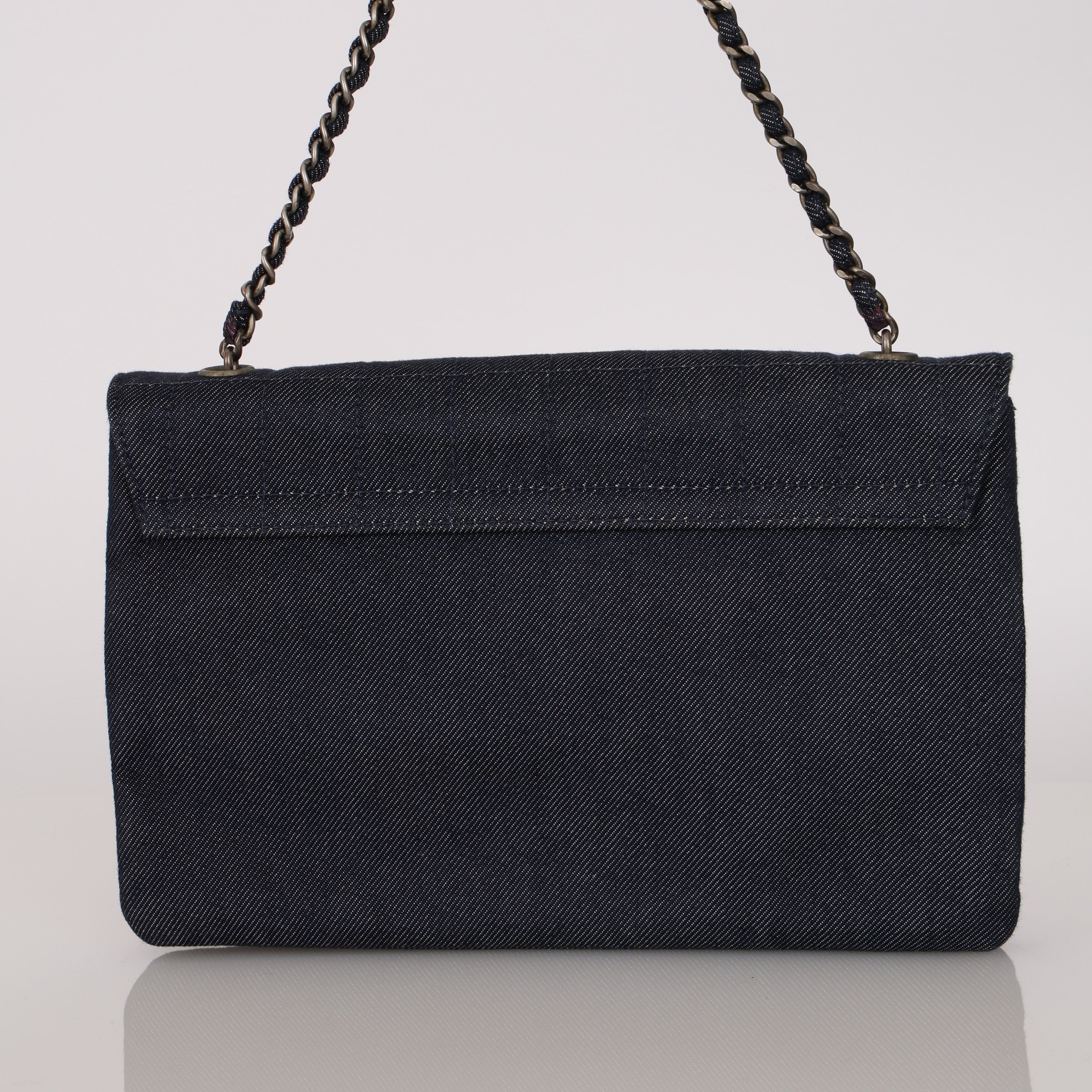 Chanel 2001 Denim Chocolate Bar Reissue Shoulder Bag
