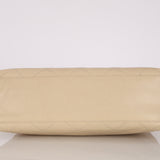 Chanel 1996 Vanilla Caviar Wooden Handle Shopper Tote