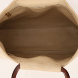 Chanel 1996 Vanilla Caviar Wooden Handle Shopper Tote