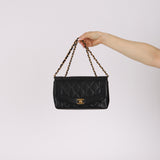 Ultra-Rare Chanel 1995 Caviar Small Diana Bag 24K GP