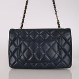 Chanel 2014 Navy Medium Lambskin Trendy CC Single Flap