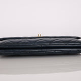 Chanel 2014 Navy Medium Lambskin Trendy CC Single Flap