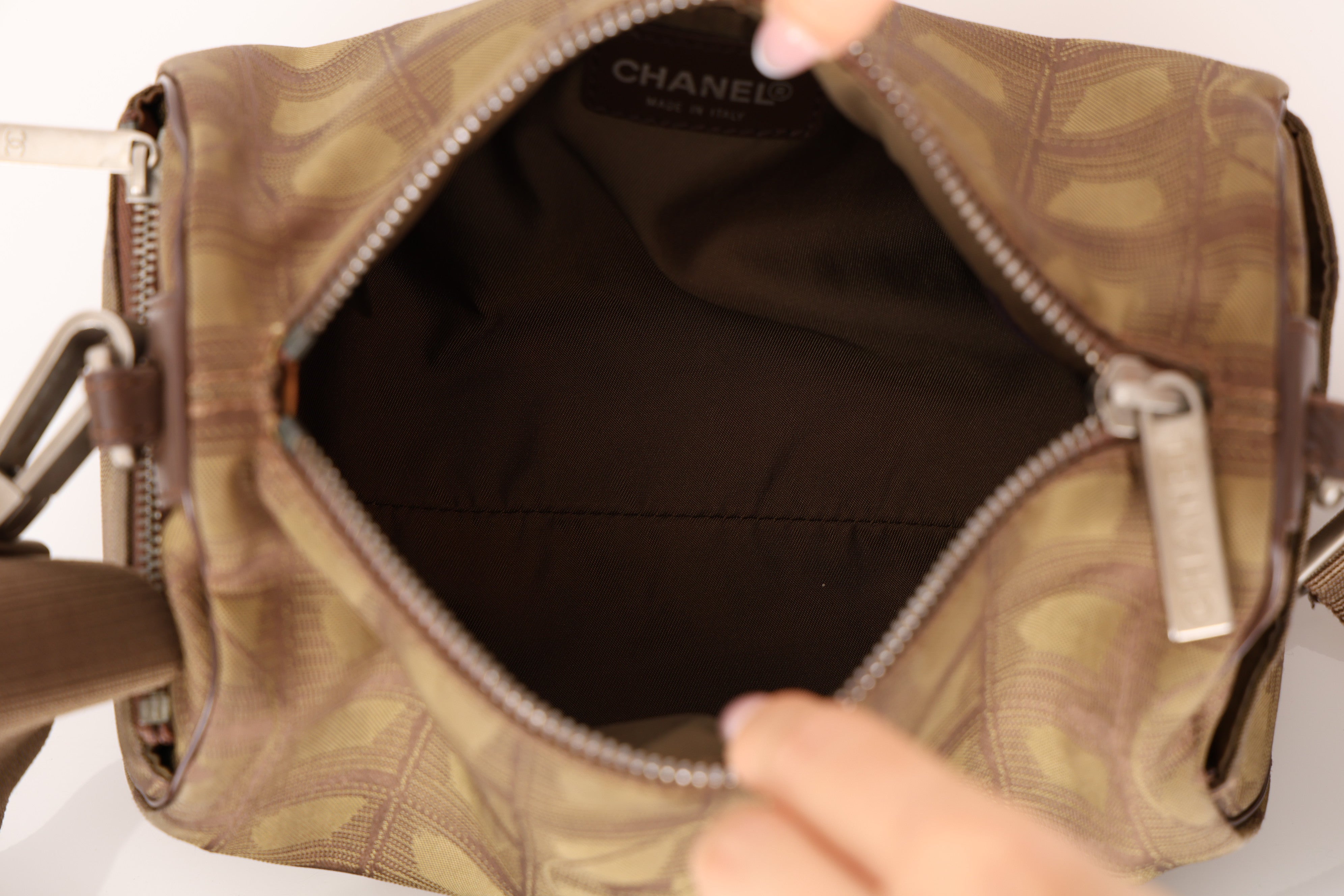 Chanel 2003 Taupe Barrel Bag