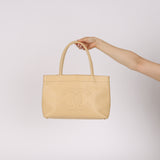 Chanel 2005 Light Butter Yellow Caviar Timeless Tote 24K GP