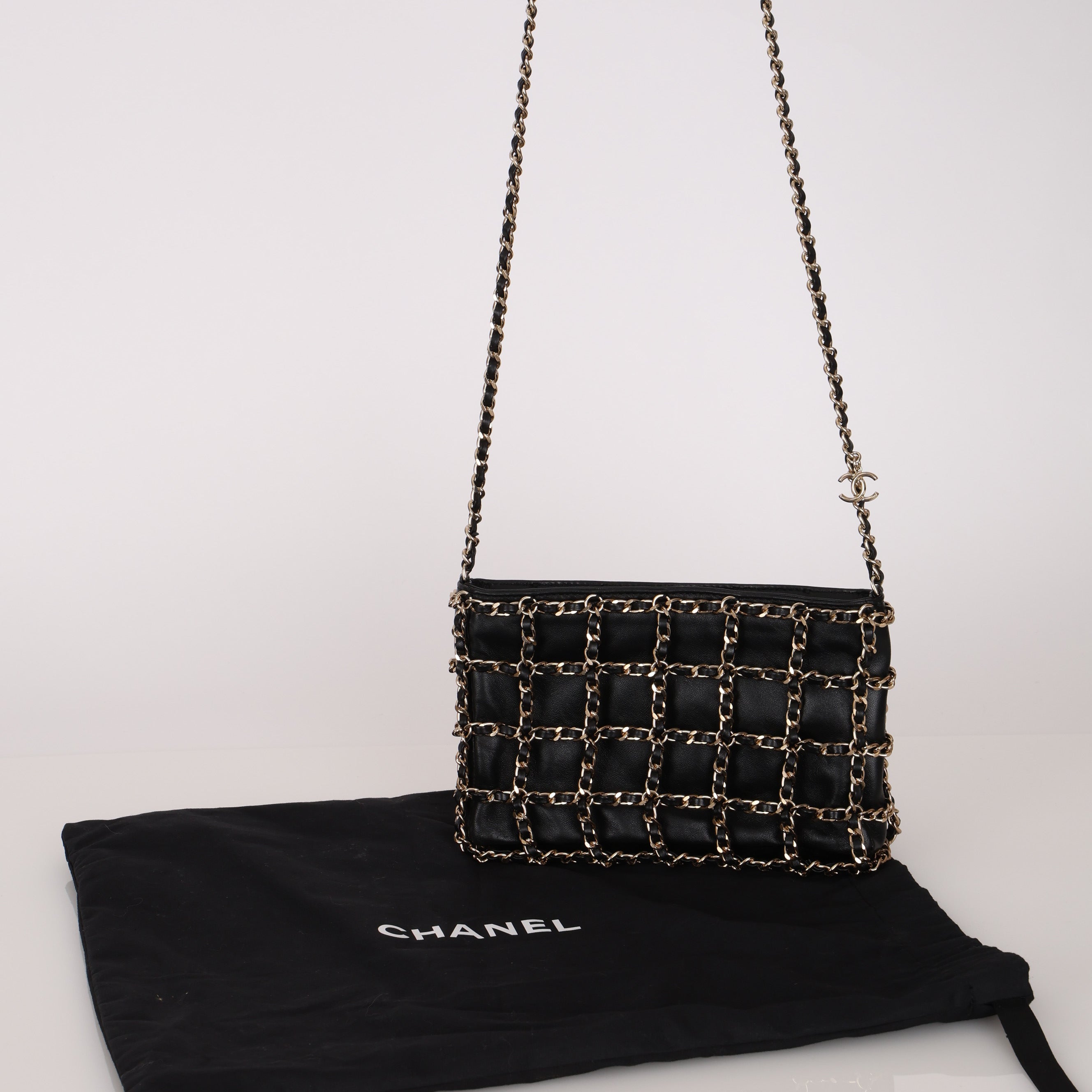 Chanel 2020 Chained Caged Shoulder Bag