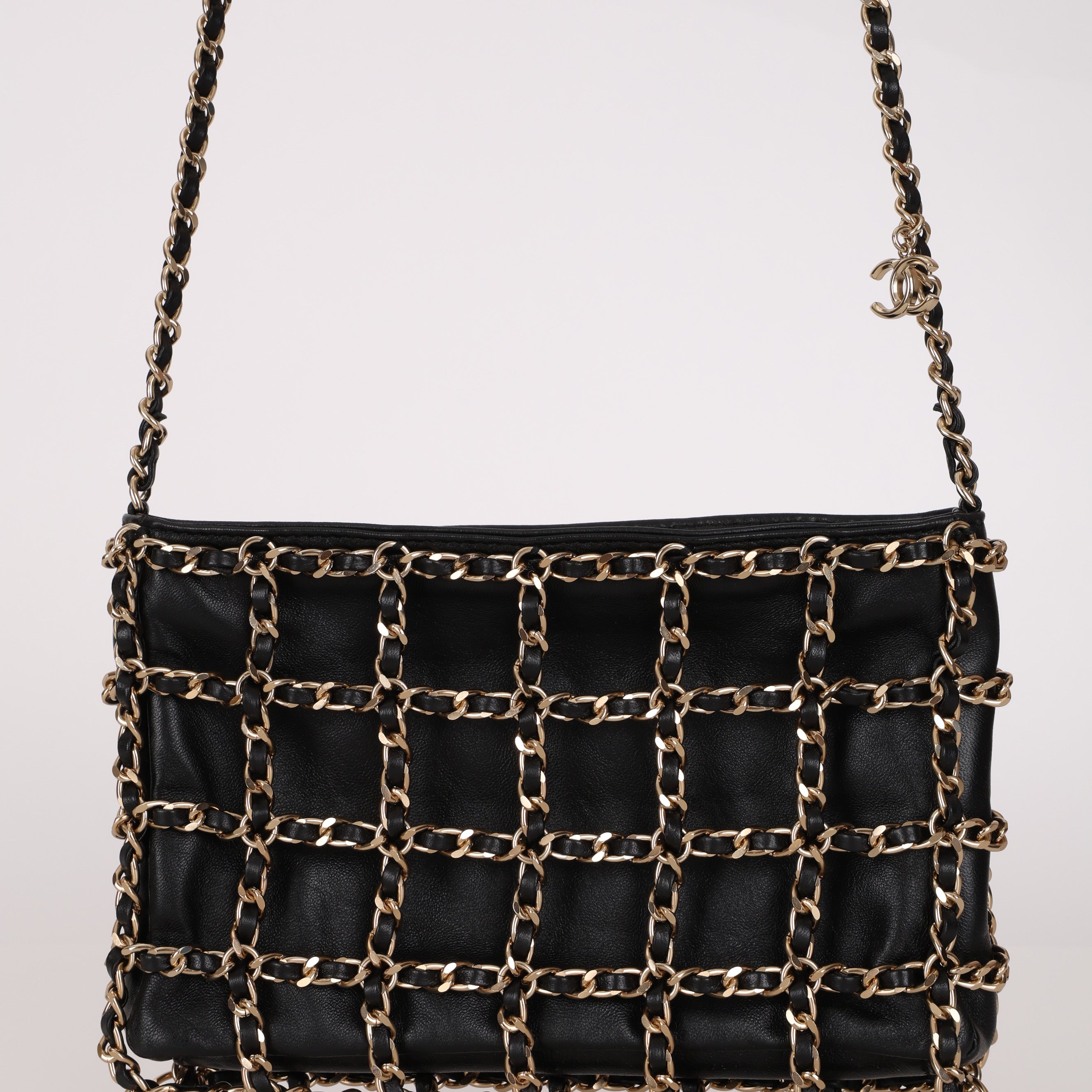 Chanel 2020 Chained Caged Shoulder Bag