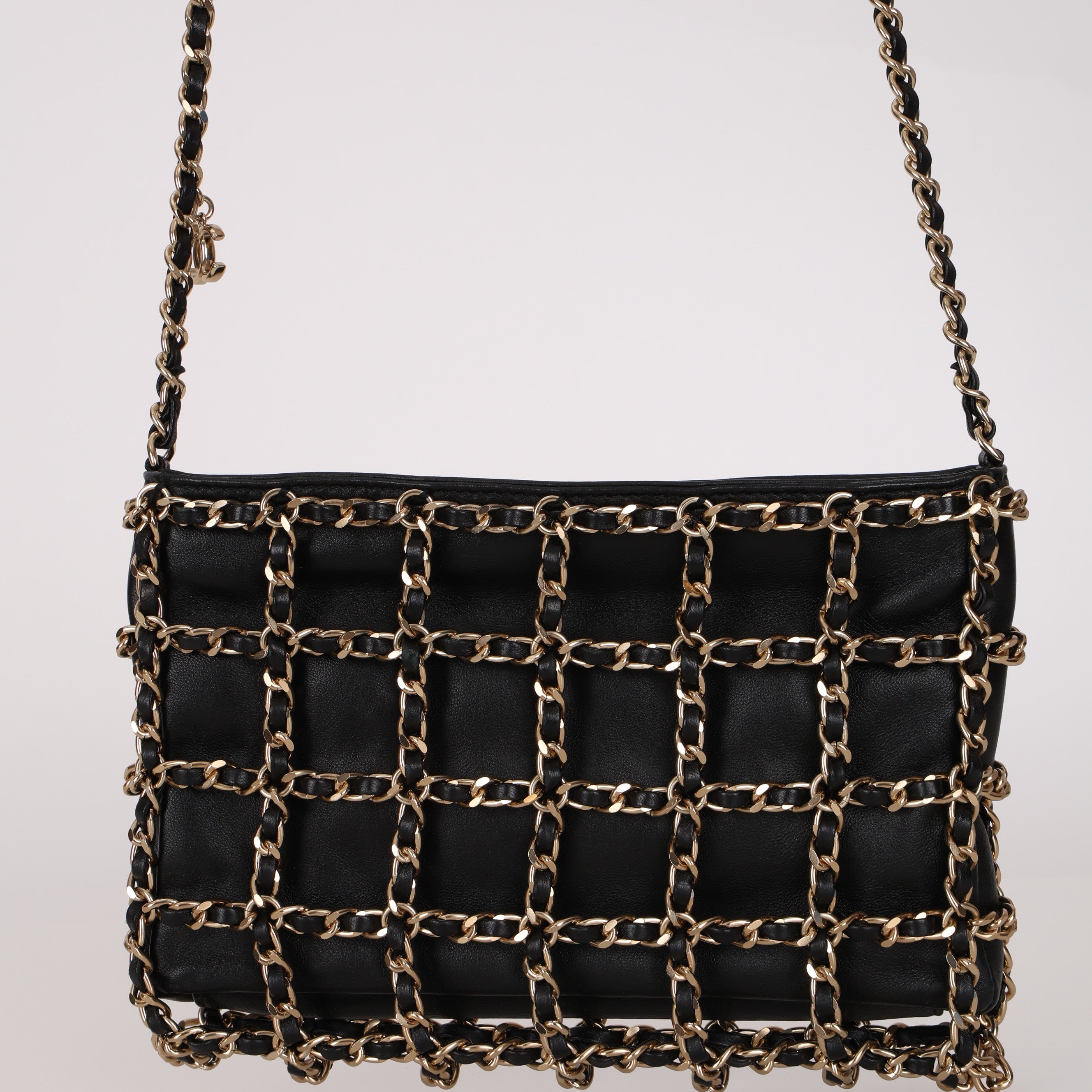 Chanel 2020 Chained Caged Shoulder Bag
