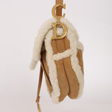 Limited Edition Dior 2020 Medium Shearling Saddle Bag