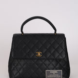 Chanel 1996 Caviar Jumbo Turnlock Kelly 24K GP