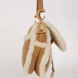 Limited Edition Dior 2020 Medium Shearling Saddle Bag