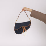 Dior 2001 Vintage Denim Saddle Bag