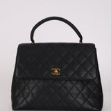 Chanel 1996 Caviar Jumbo Turnlock Kelly 24K GP