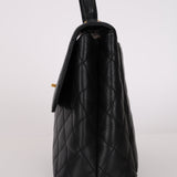 Chanel 1996 Caviar Jumbo Turnlock Kelly 24K GP