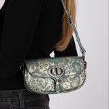Dior 2022 Horizon Blue Calfskin Brocade East West Bobby Bag