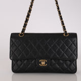Chanel 2003 Caviar Medium Double Flap 24K GP