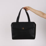 Chanel 1997 Caviar CC Turnlock Pocket Briefcase 24K GP