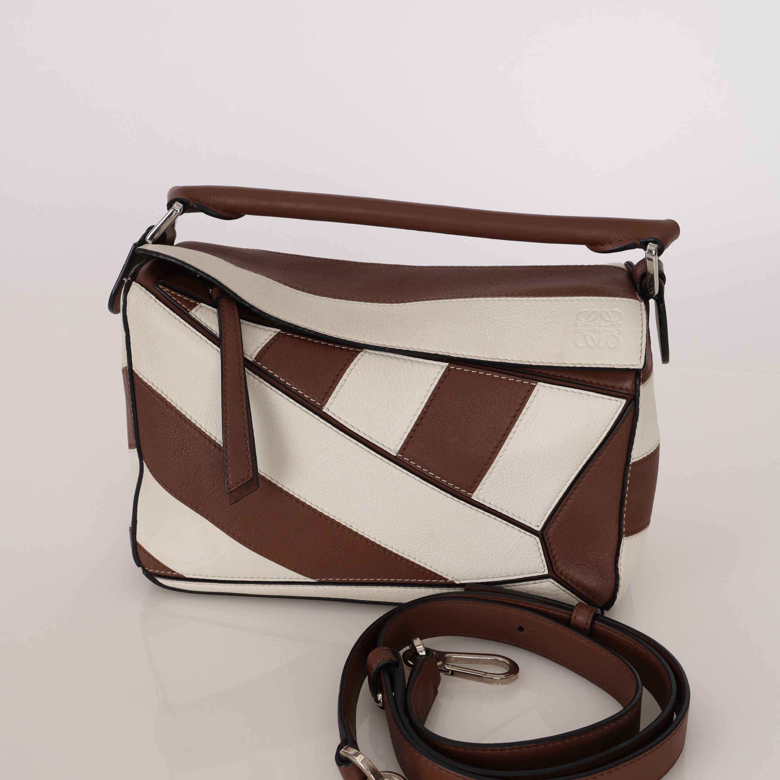 Limited Edtion Loewe Small Rugby Striped Puzzle Bag