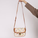 Limited Edition Louis Vuitton x Takashi Murakami White Sologne Crossbody