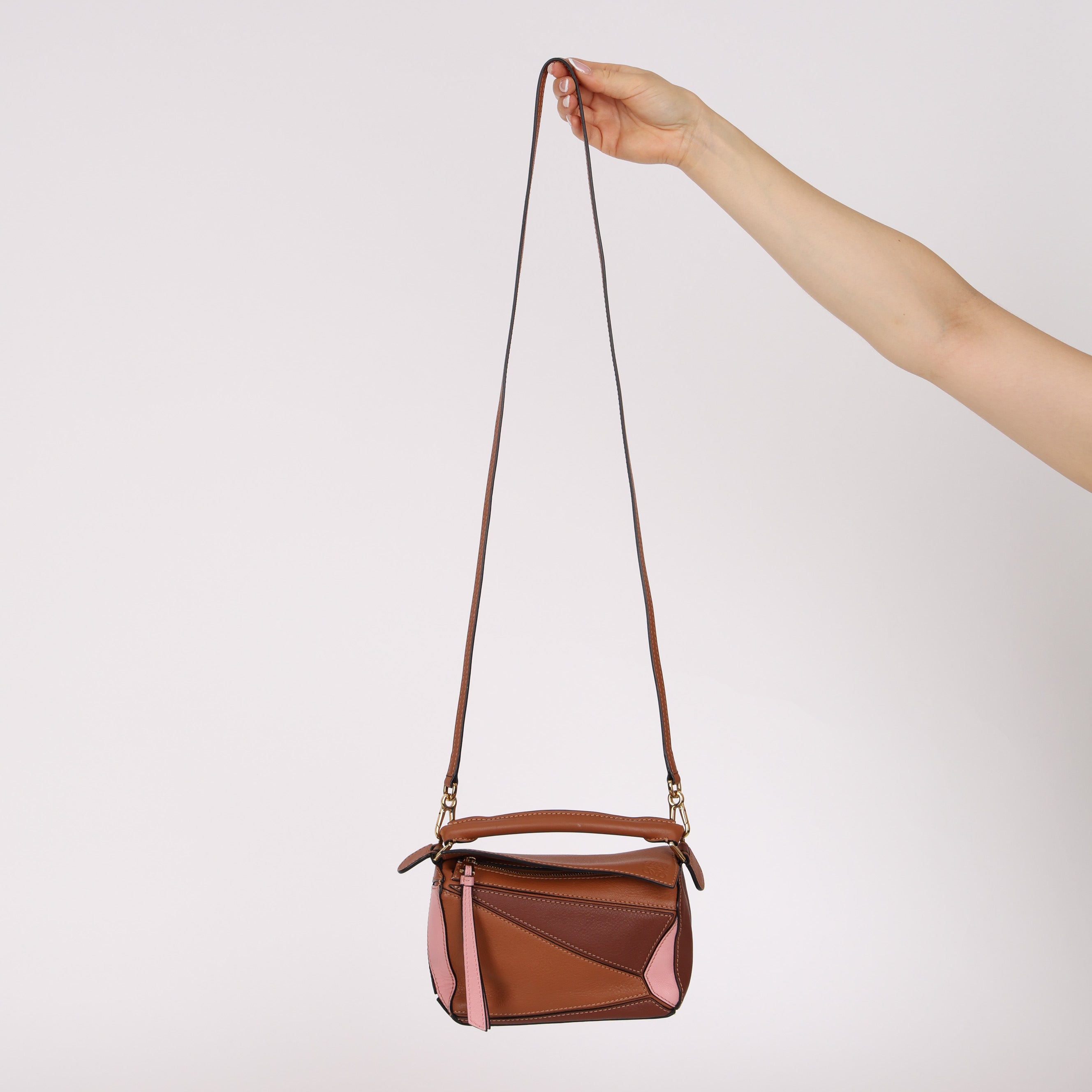 Loewe Tricolor Pink Mini Puzzle Bag