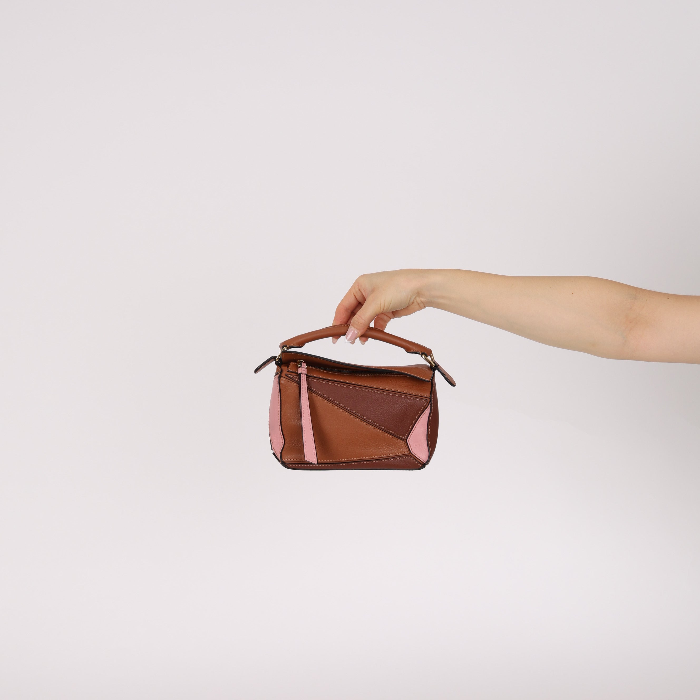 Loewe Tricolor Pink Mini Puzzle Bag