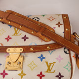 Limited Edition Louis Vuitton x Takashi Murakami White Sologne Crossbody