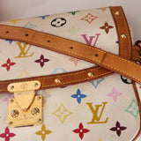 Limited Edition Louis Vuitton x Takashi Murakami White Sologne Crossbody