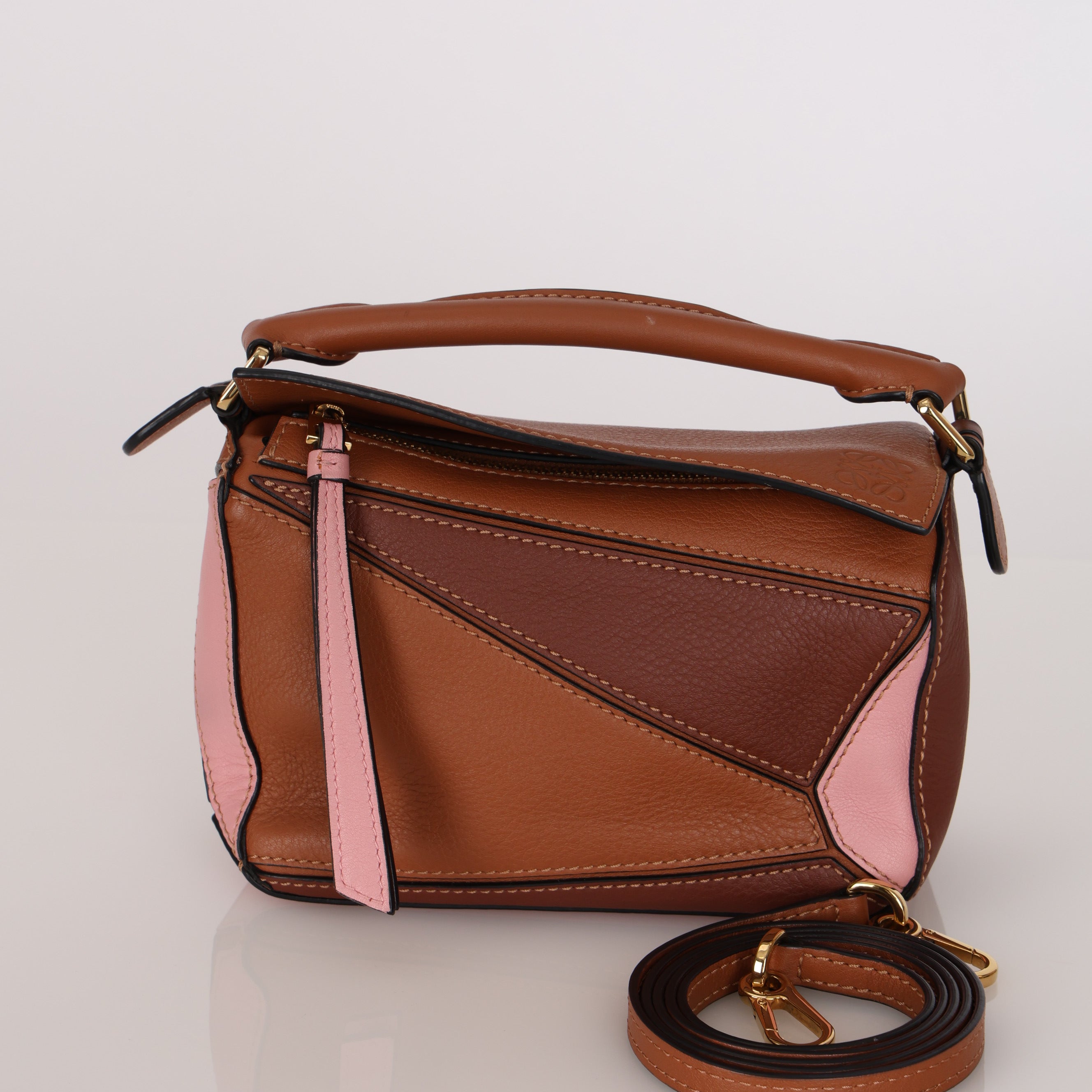 Loewe Tricolor Pink Mini Puzzle Bag