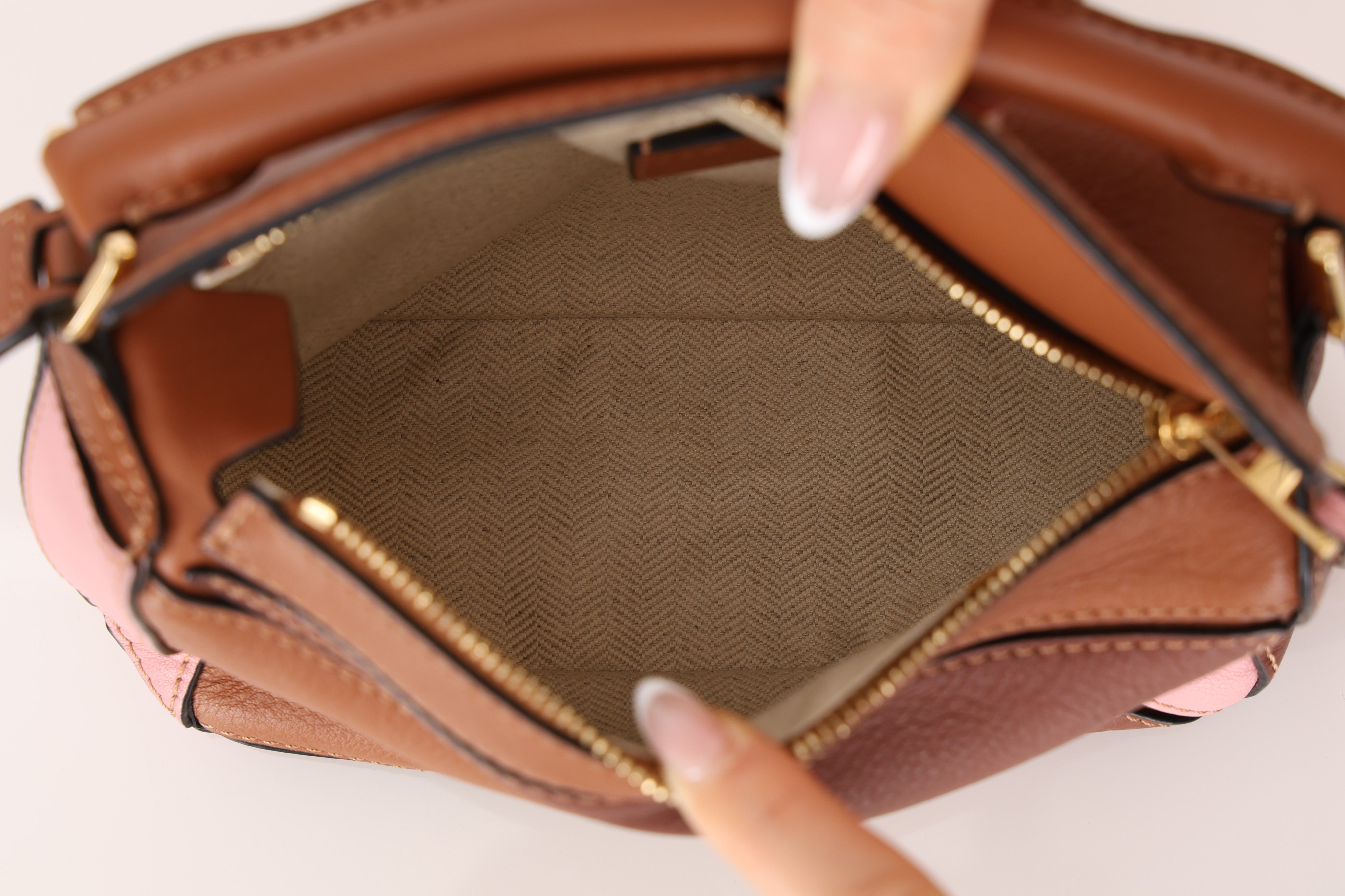 Loewe Tricolor Pink Mini Puzzle Bag