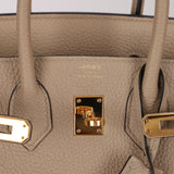 Hermès Birkin 25 Gris Tourterelle Togo 2018 GHW