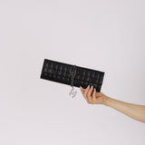 Chanel 2004 Lambskin Chocolate Bar Chain Tether Clutch
