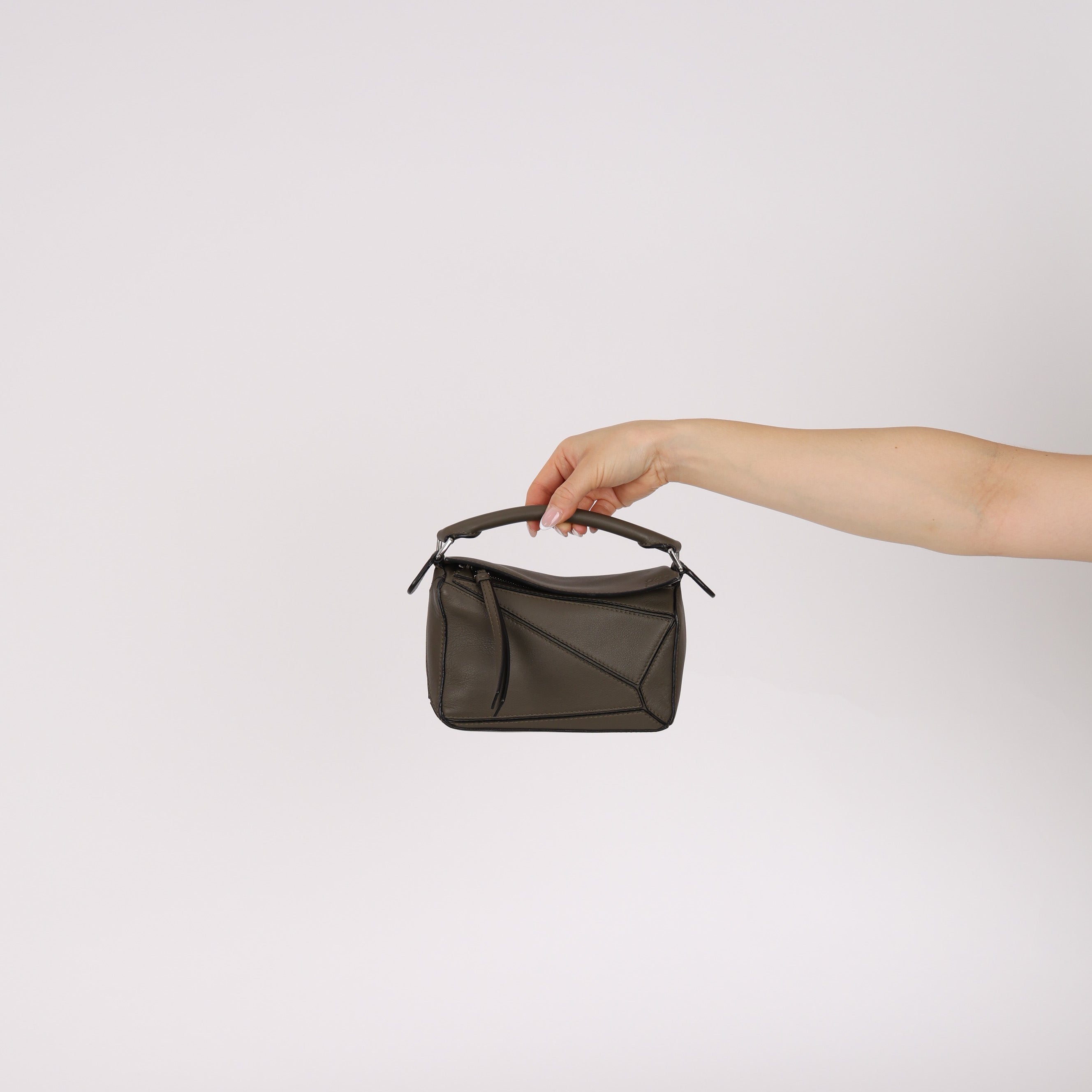 Loewe Mini Khaki Green Puzzle Bag