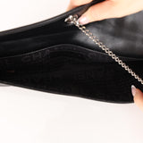 Chanel 2004 Lambskin Chocolate Bar Chain Tether Clutch