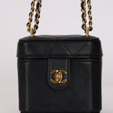Chanel 2023 Lambskin Turnlock Mini Vanity Bag