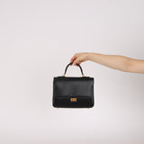 Balenciaga 2023 Small Box Leather Money Top Handle Bag