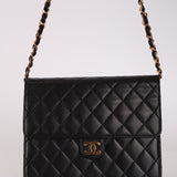 Chanel 1998 Lambskin Push-Pin Square Single Flap 24K GP