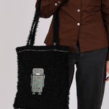 Rare Chanel Robot Tote Black Tweed 2017 SHW
