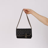 Chanel 2020 Lambskin Chain Curtain Wallet on Chain