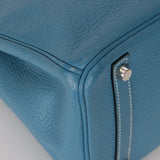 Hermès 2005 Clemence Bleu Jean Birkin 30 w/ PHW